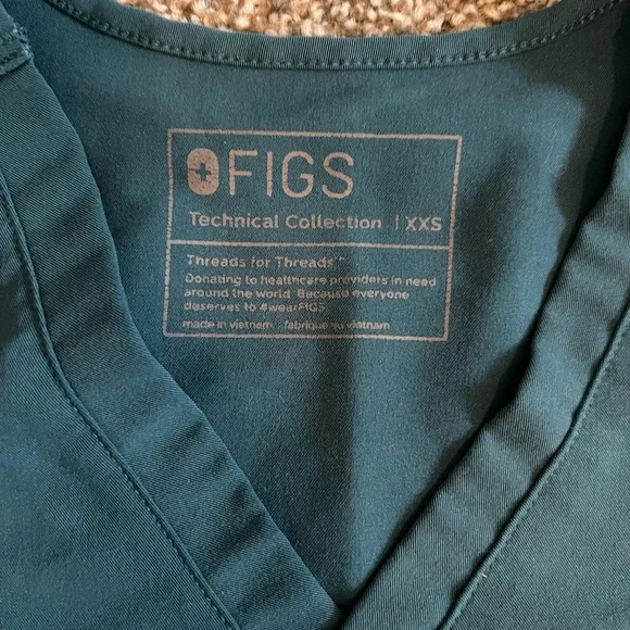 Pacific Blue Figs Scrub Set XXS/XXSP - Picture 4 of 10